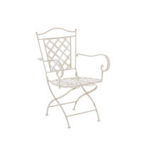 GARTENSTUHL Athan antik-creme - Naturfarben, Metall (56/51/93cm) - TPFGarden