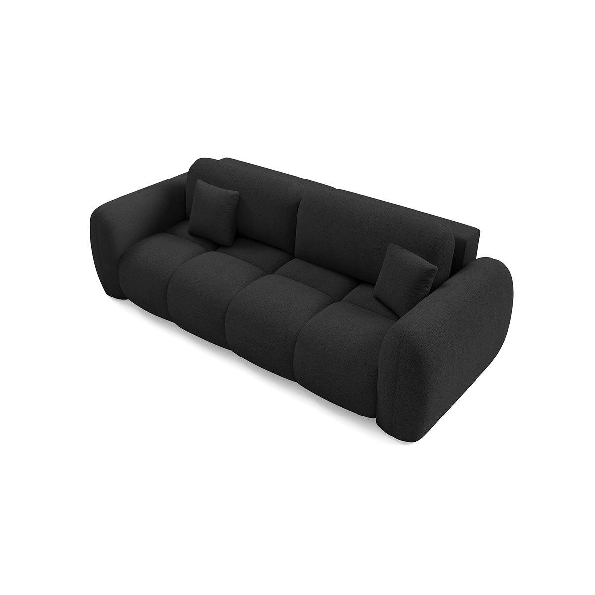 SOFA Livio 3 Sitzplätze Schwarz - Schwarz, Holz (270/95/121cm) - Petits-meubles