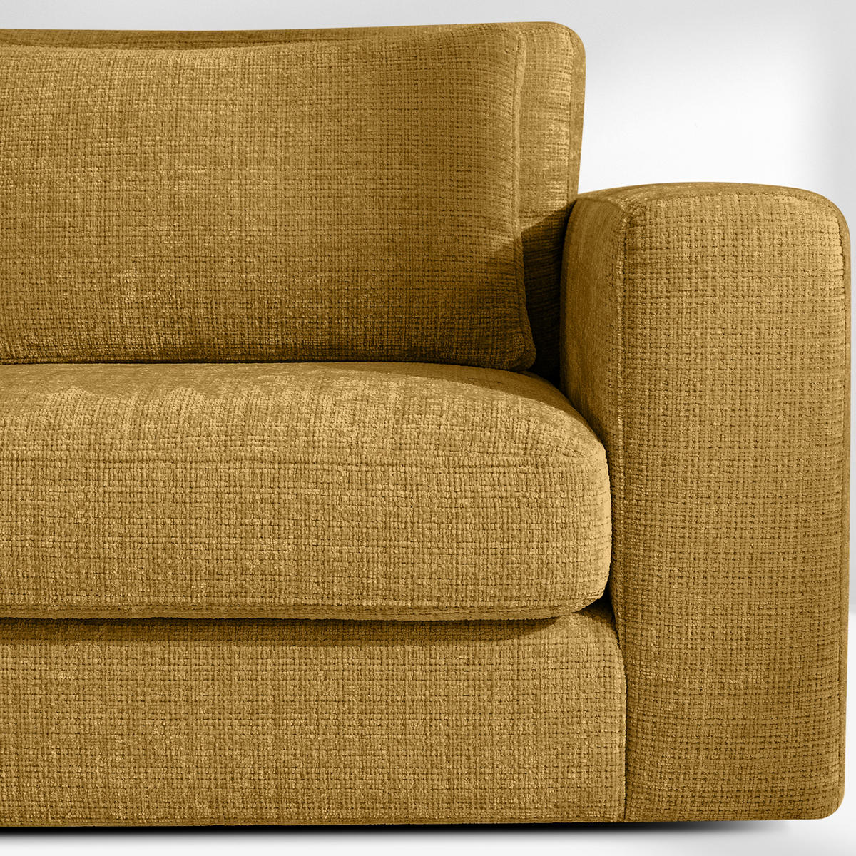 ECKSOFA XL links VERUS - Gelb, Holz/Holzwerkstoff (377/328cm) - KONSIMO®