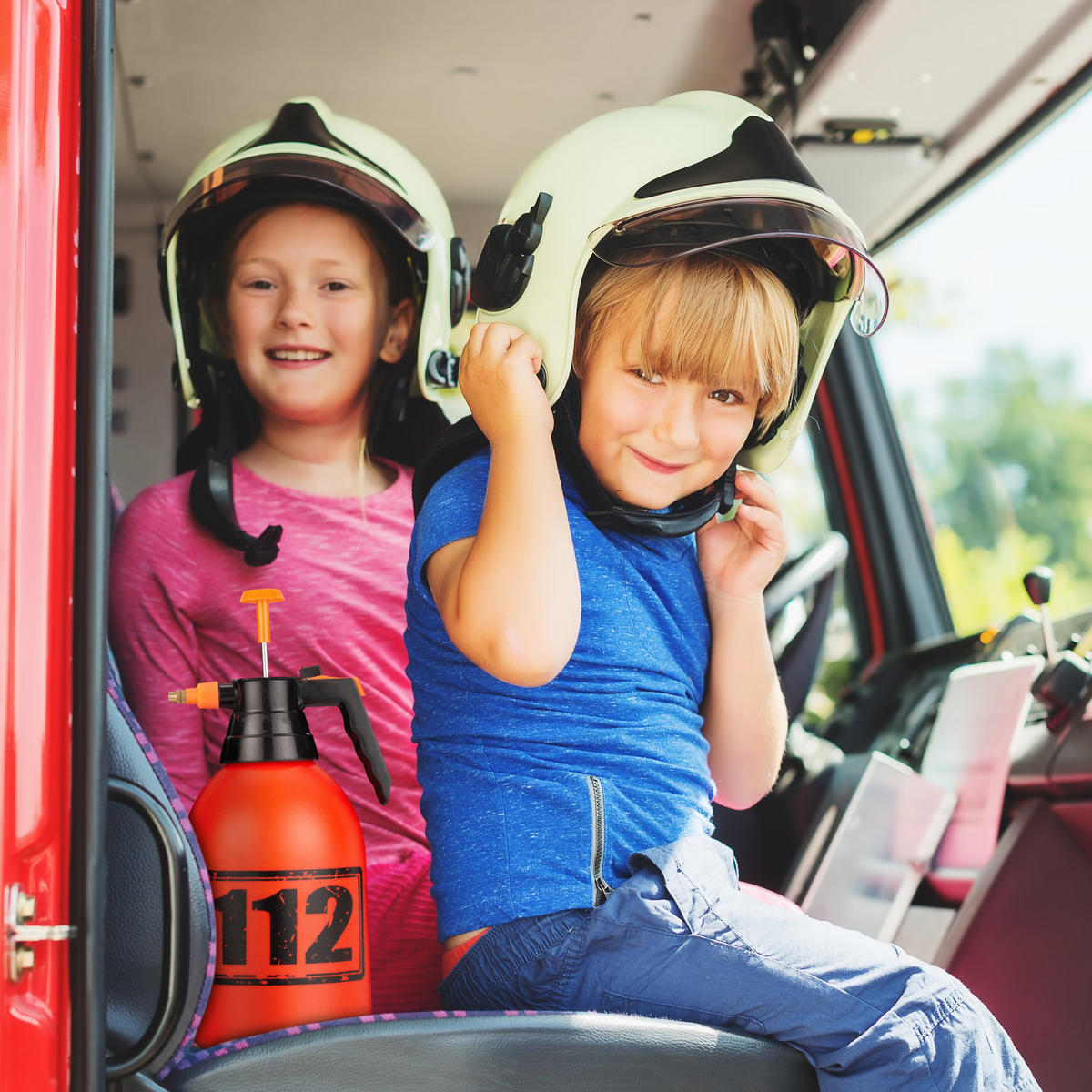 WASSERSPRITZE - Orange, Kunststoff/Metall (14/17.5/35cm) - Relaxdays