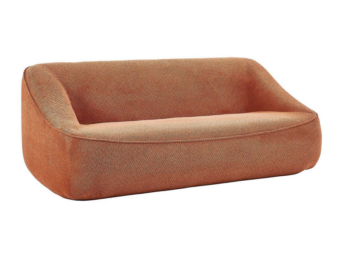 SOFA - 3 Personen - stoff - terracotta Kireba - Terracotta, Textil (203/74/103cm) - Vente-Unique