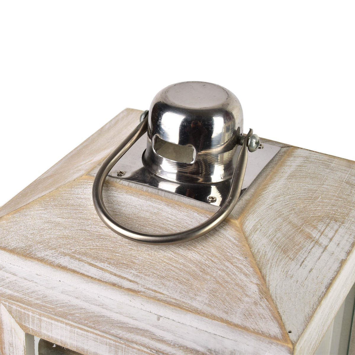 LATERNE Levi 3er Set Beige 20/20/47 cm Holz - Beige, Holz (20/47/20cm) - Mondex