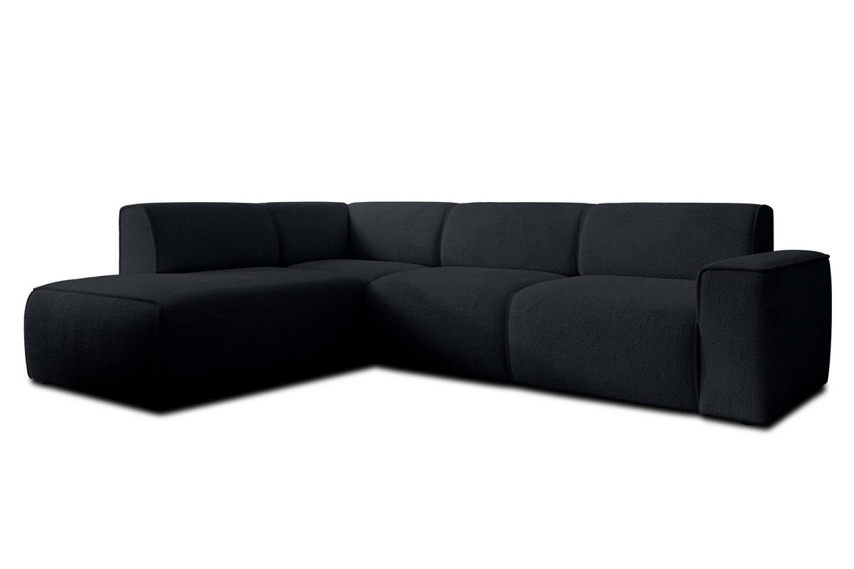 ECKSOFA L Form Didim Schwarz 292/220/78 cm – großes Sofa stilvoll & bequem L - Schwarz, Kunststoff/Textil (220/292cm) - AX Living