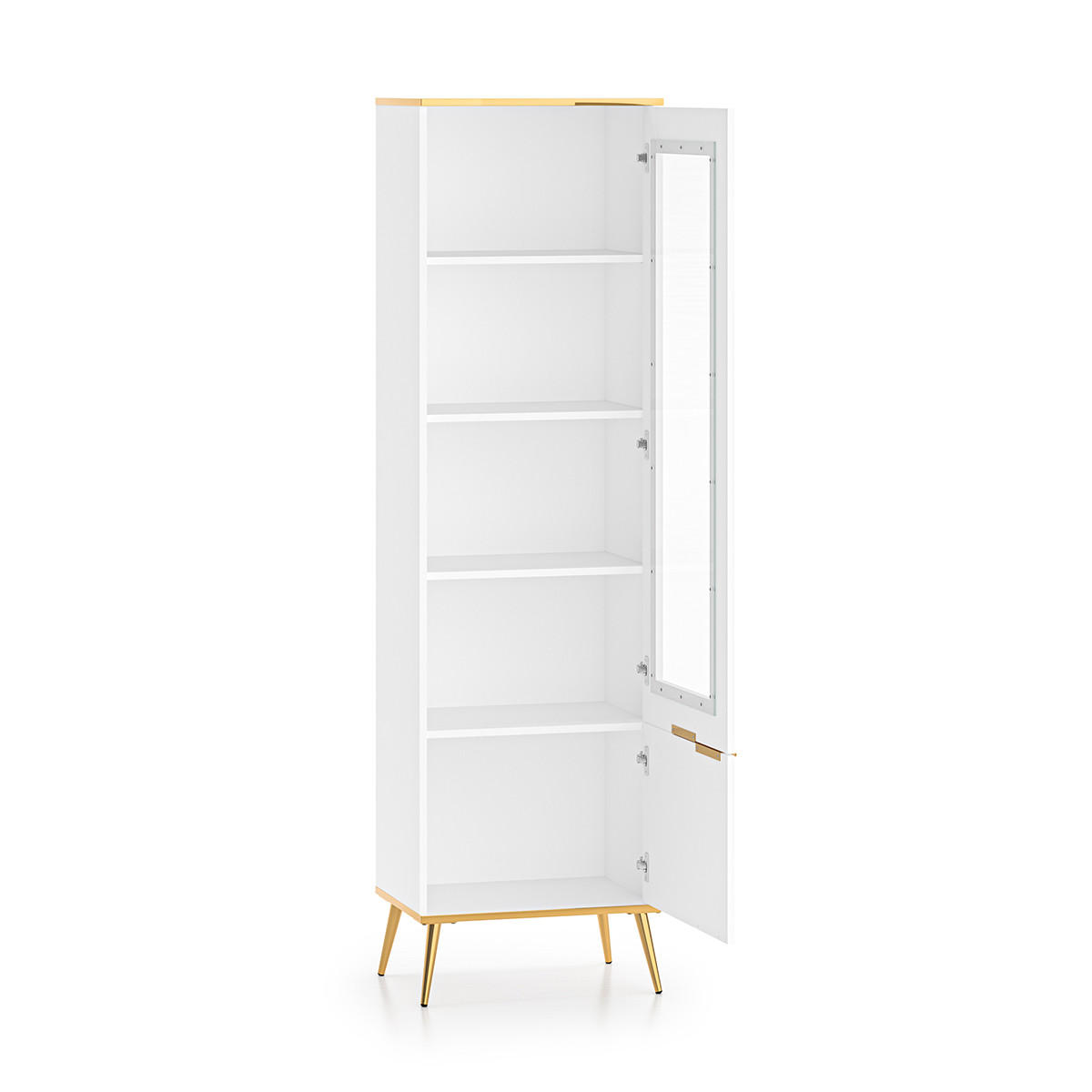 VITRINA Zora Bijeli - bijela, drvni materijal (55/195/40cm) - Petits-meubles