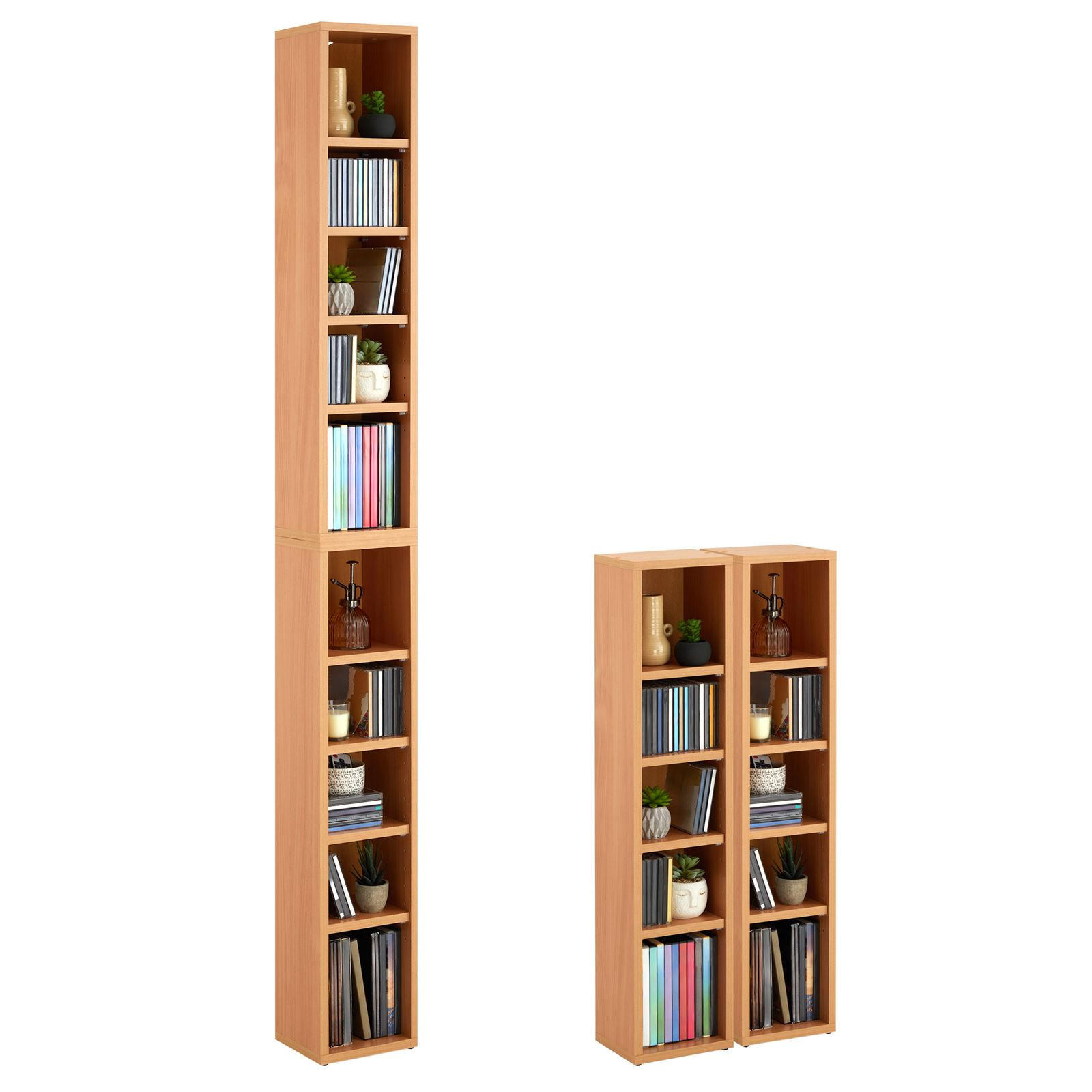 CD/DVD- REGAL CHART - Buchefarben, Holzwerkstoff (20/186/17cm) - CARO-Möbel