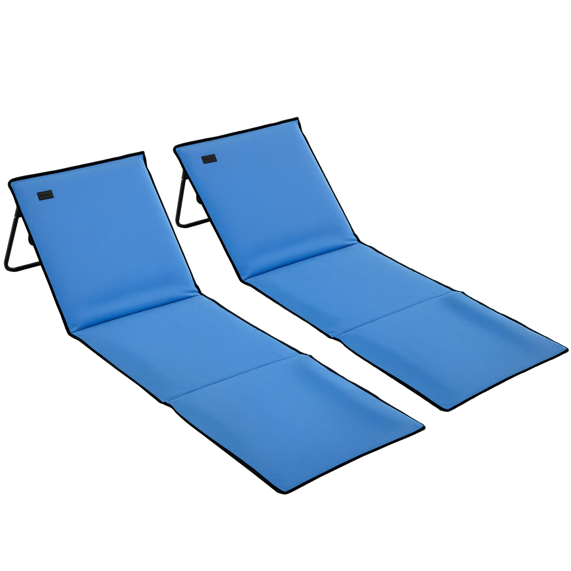 STRANDLIEGE, klappbar, verstellbare Rücklehne, Tragegurt, weiche Polsterung, Stahlrahmen, Blau, 142x51x40cm - Blau, Metall (142/40/51cm)