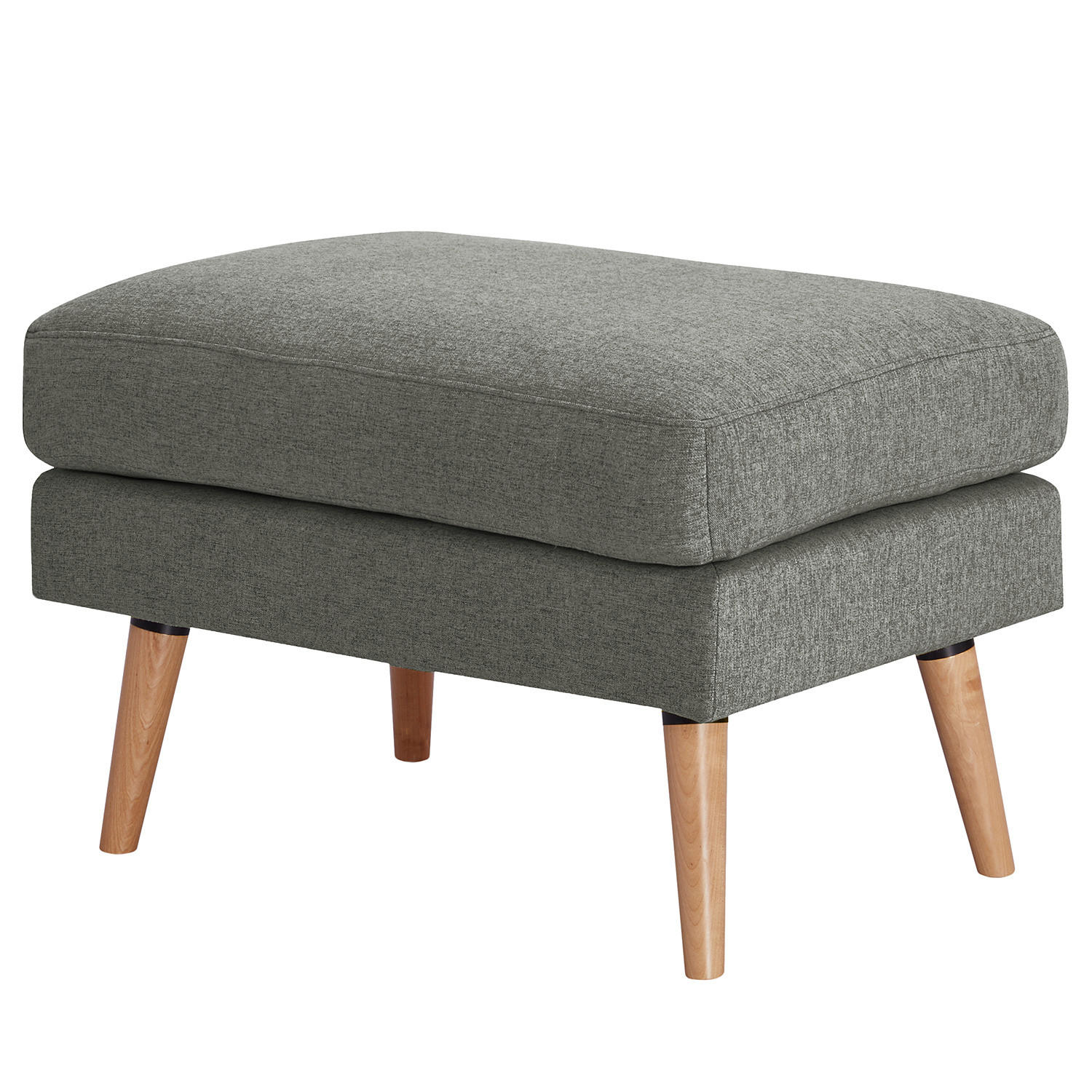 POLSTERHOCKER - Beige/Grau, Holz (72/47/49cm) - home24