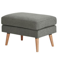 POLSTERHOCKER - Beige/Grau, Holz (72/47/49cm) - home24