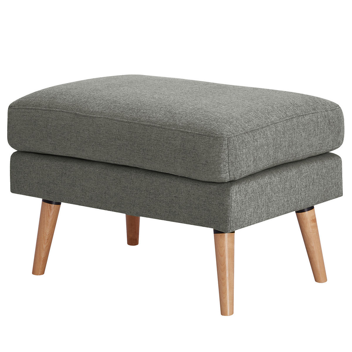 POLSTERHOCKER - Beige/Grau, Holz (72/47/49cm) - home24