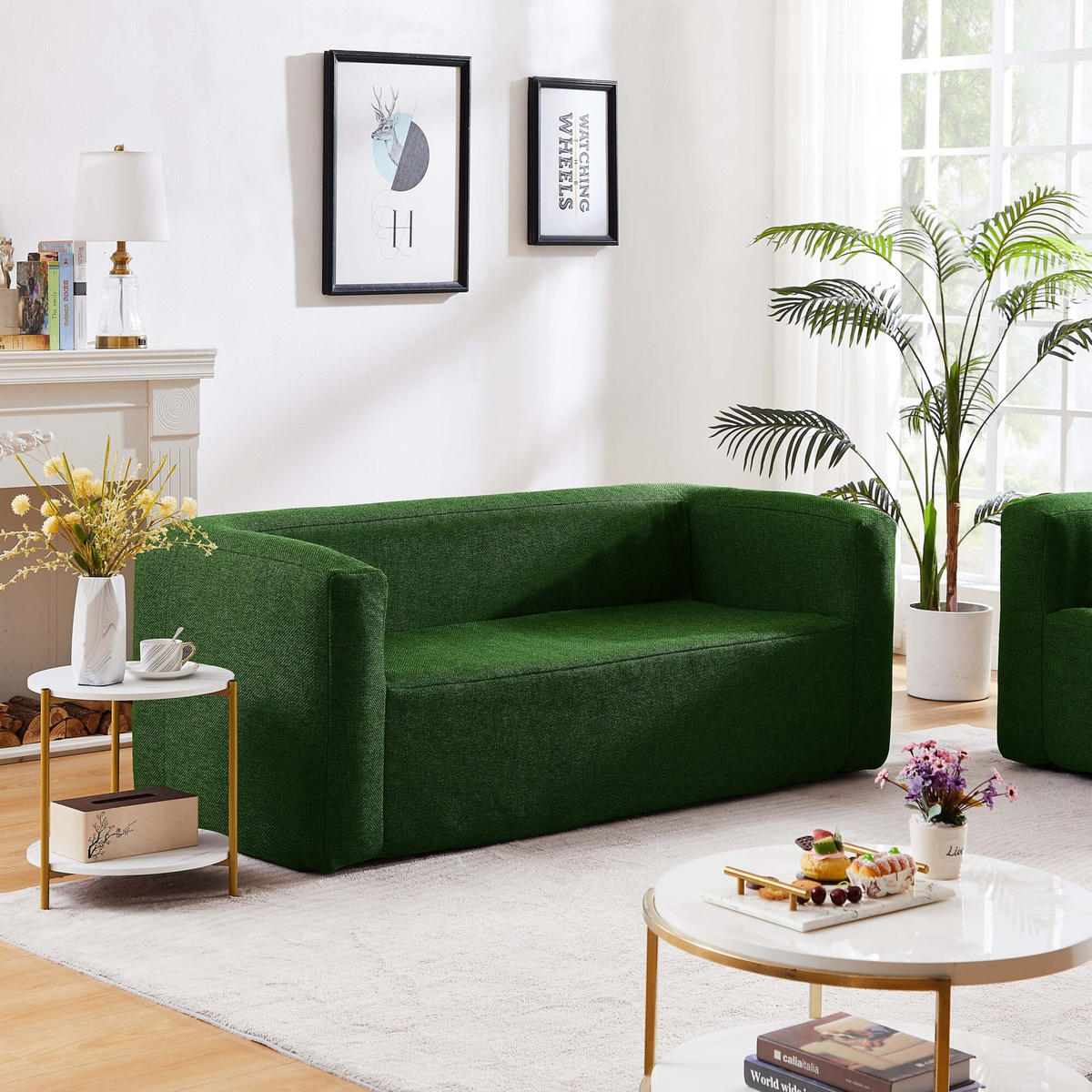 SOFA aufblasbar 2-3 Sitzer - Innen und Außen - Farbe Grün - Grün, Kunststoff (38.5/45.5/96cm) - Terracotta