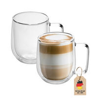 KAFFEEGLAS 200 ml (2er-Set) - Transparent, Glas - Intirilife