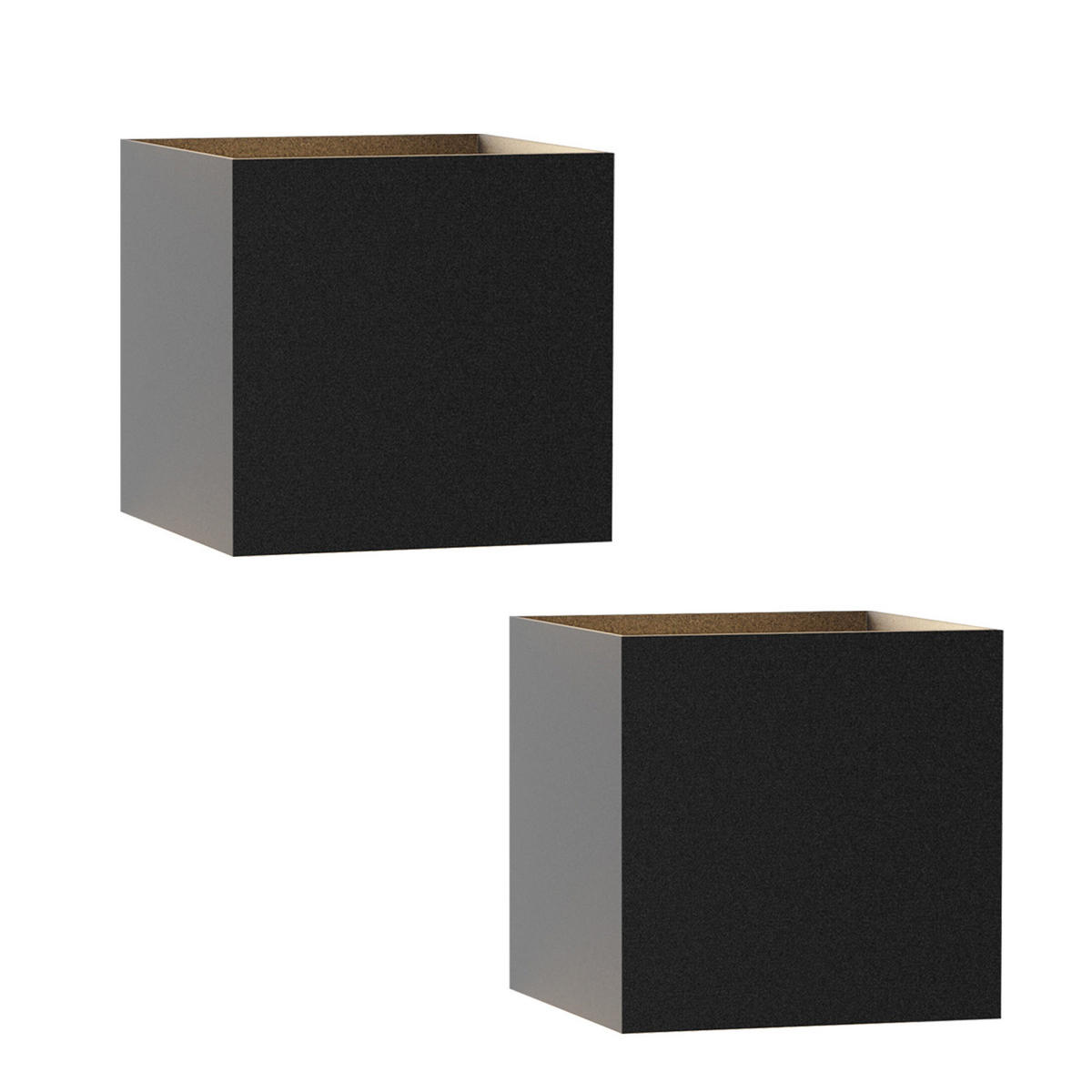 LED WANDLEUCHTE Herz 2er-Set - Schwarz, Metall (10/10/10cm) - Nettlife