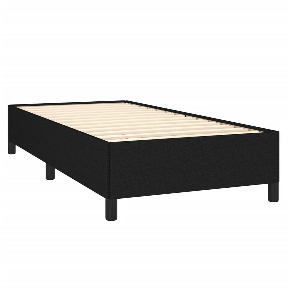 BETTGESTELL Ohne Matratze Schwarz 90/200 Cm Stoff - Schwarz, Holz (90/200cm) - vidaXL