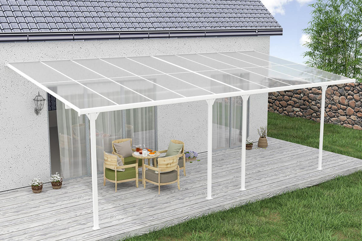 PERGOLA / CARPORT Kleo Weiß 6m x 3m - Weiß, Metall (626/270/300cm) - Cazeboo