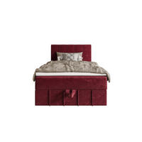BOXBETT BAHAMA 80x200 mit Matratze H3, Bonell und Topper Monolith 59 - Rot, Textil (80/200cm) - Bedante
