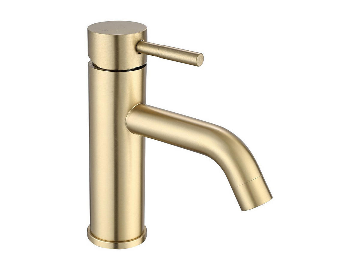 WASCHTISCHARMATUR - 16 cm x 4.9 cm - metall - goldfarben Salavan - Goldfarben, Metall (16/17.3/4.9cm) - Vente-Unique