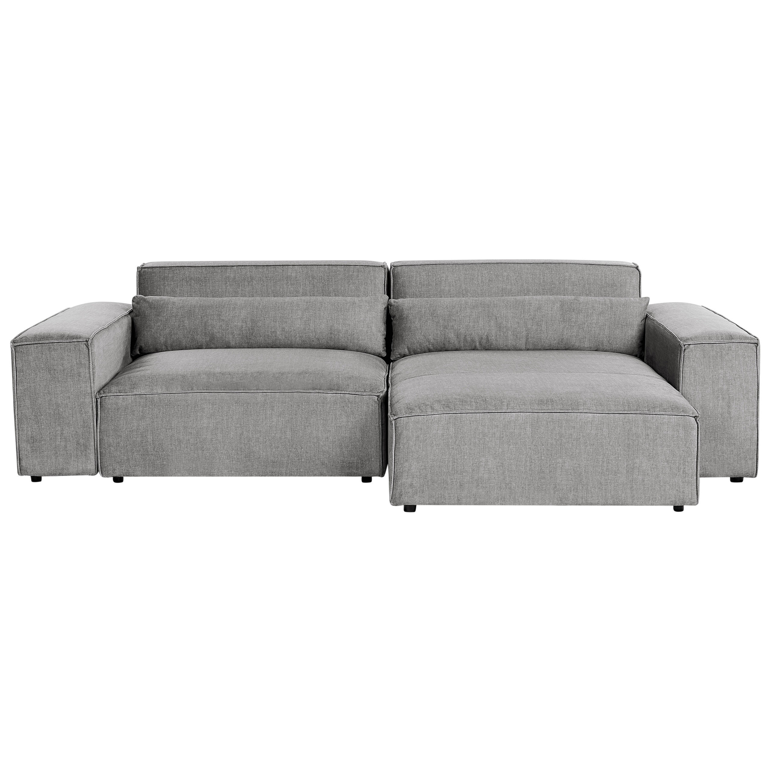 COLȚAR modul cu 3 locuri pe partea stângă gri textil Hellnar - gri, material textil (262/176cm) - Beliani