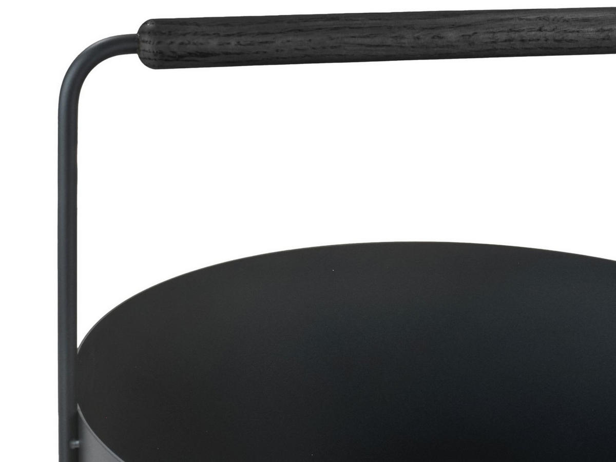 KAMINHOLZKORB Ashi "L" schwarz 45/42cm - Schwarz, Metall (45/42/45cm) - Blomus