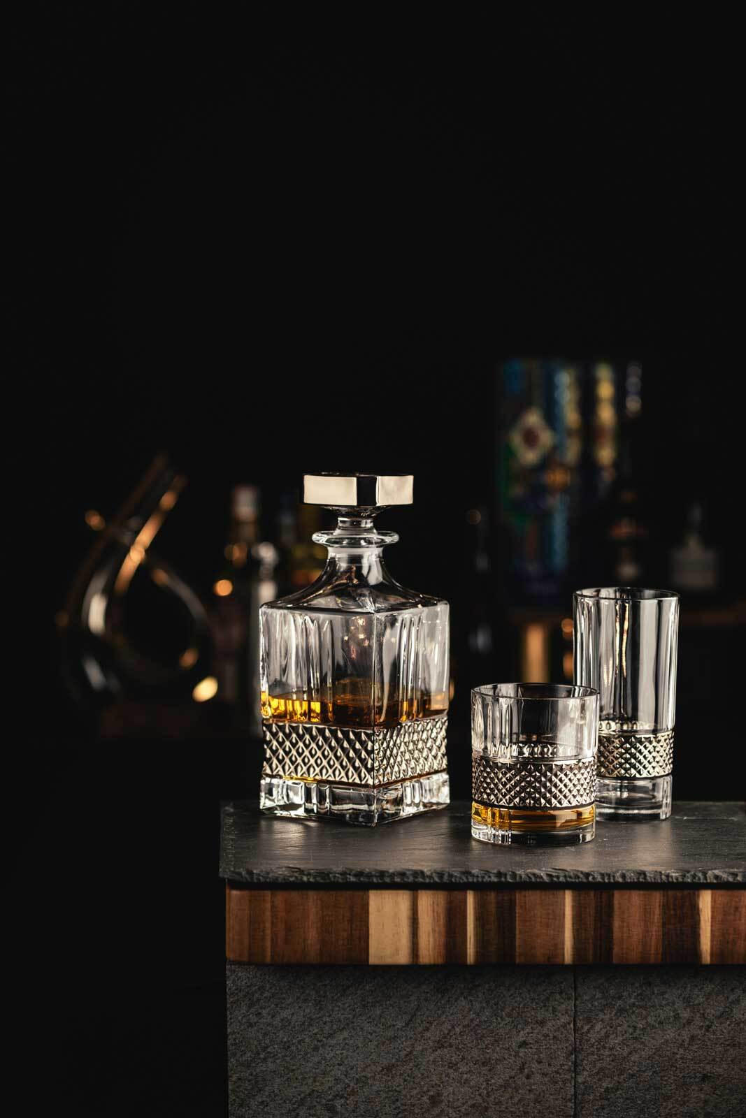WHISKYBECHER Glen platin 330 ml 2er Set - Platinfarben, Glas (0.33L) - Eisch