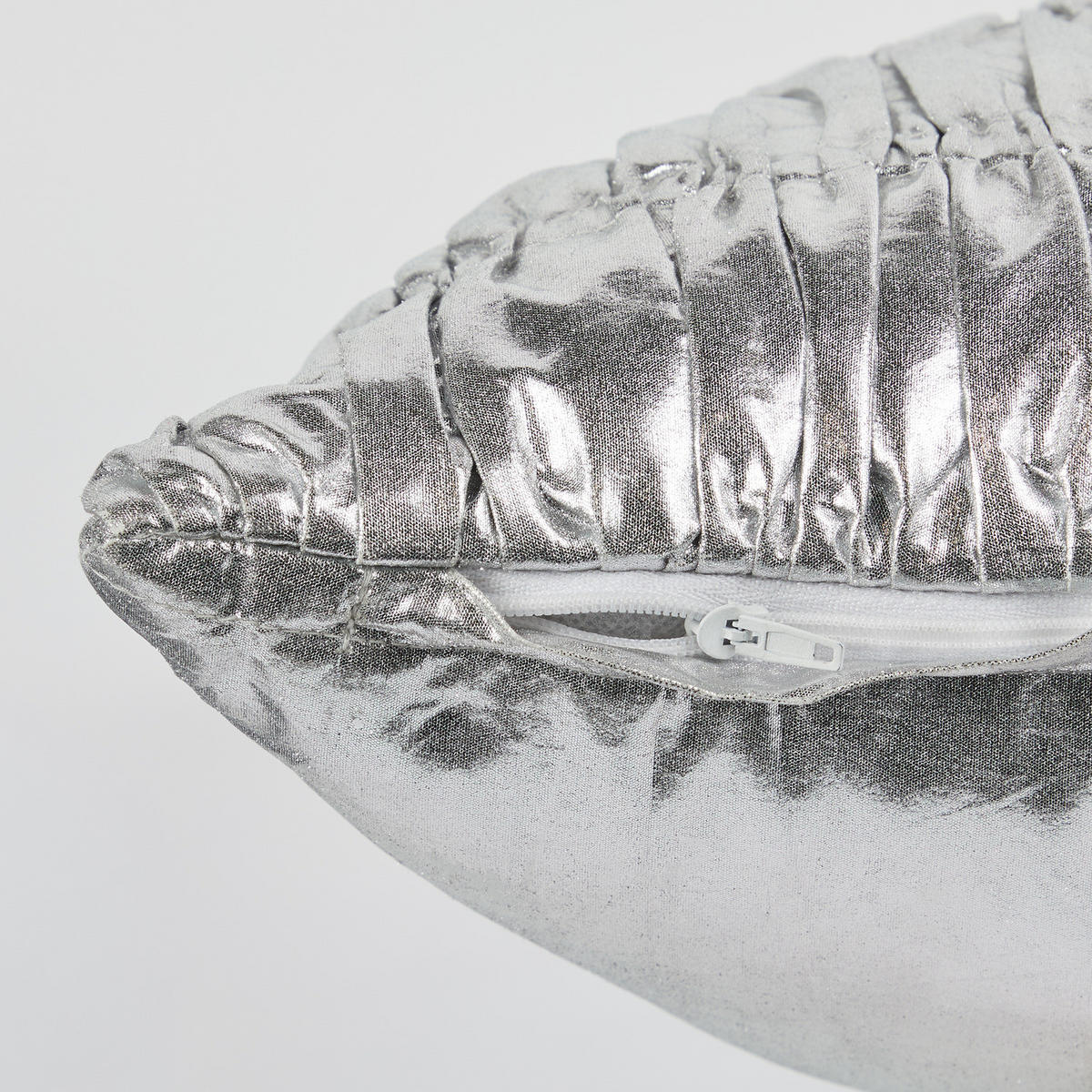 KISSEN Stardust mit Raffung - Silberfarben, Textil (40/60cm) - Butlers