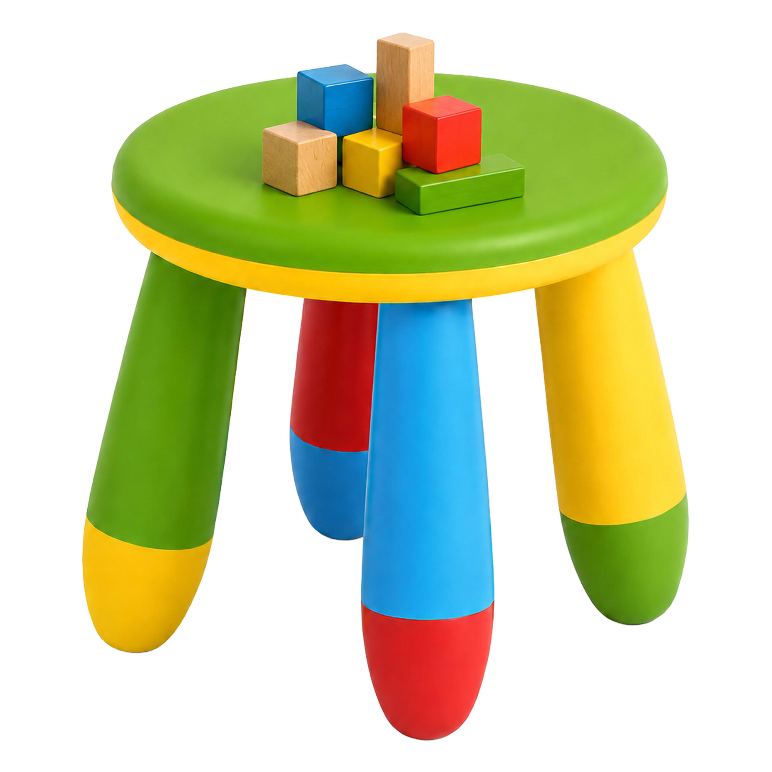 STOLIČKA Barevná dětská plastová výška sedu 26 cm - různobarevná, plast (28/26/28cm) - Relaxdays