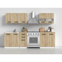 SADA KUCHYŇSKÉHO NÁBYTKU Bílá, Sonoma 200/180/60 - bílá, kompozitní dřevo (200/180/60cm) - RAUMHIRSCH FURNITURE