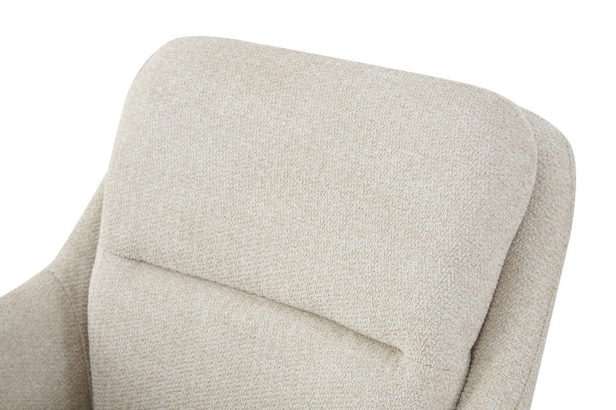 ARMLEHNENSTUHL Sophie creme 2er Set - Creme/Schwarz, Textil/Metall (53/87/62cm) - Xonox