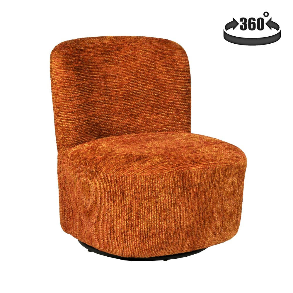 DREHSESSEL Joya für den Wohnbereich, Terrakotta - Terracotta, Textil (69/75/66cm) - Weber Industries