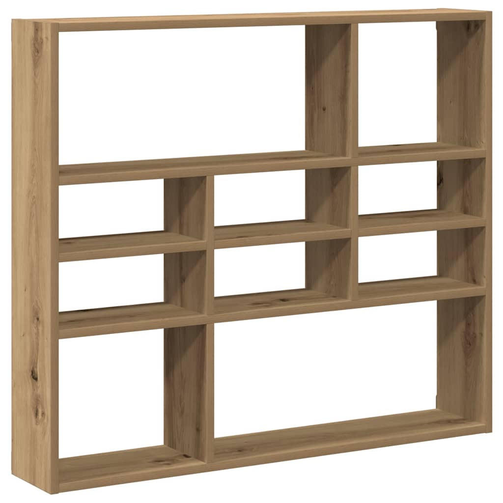 vidaXL Wandregal Eiche Artisan 90x78x16 cm