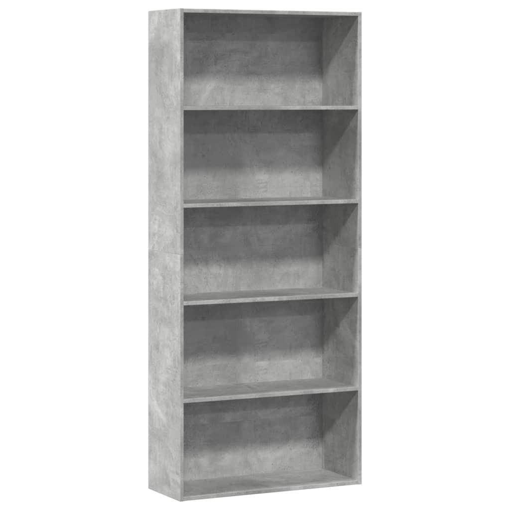 vidaXL Bücherregal Hellgrau 80x189x30 cm