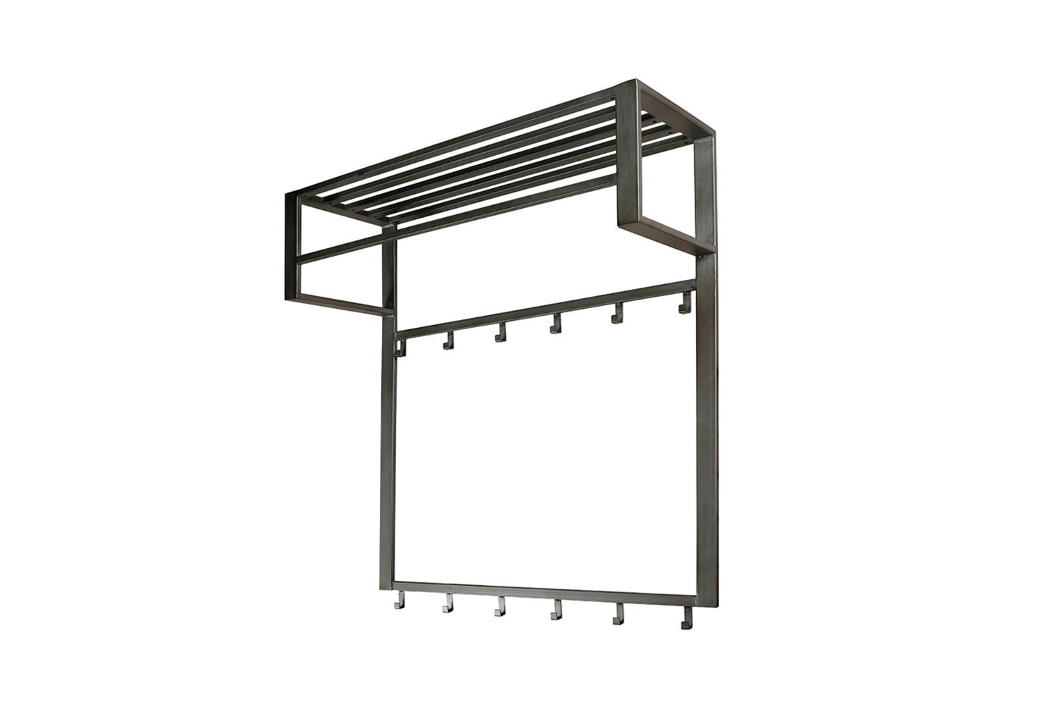 GARDEROBE LEONOR Grau Metall - Grau, Metall (80/89/30cm) - KAWOLA