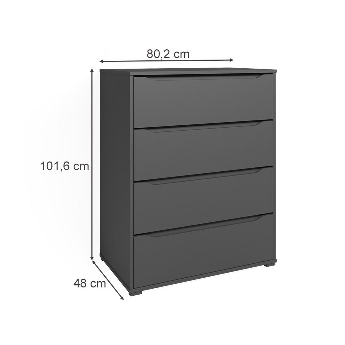 PŘÍBORNÍK Ruben Antracit - antracitová, kompozitní dřevo (48/101.6/80cm) - Vicco