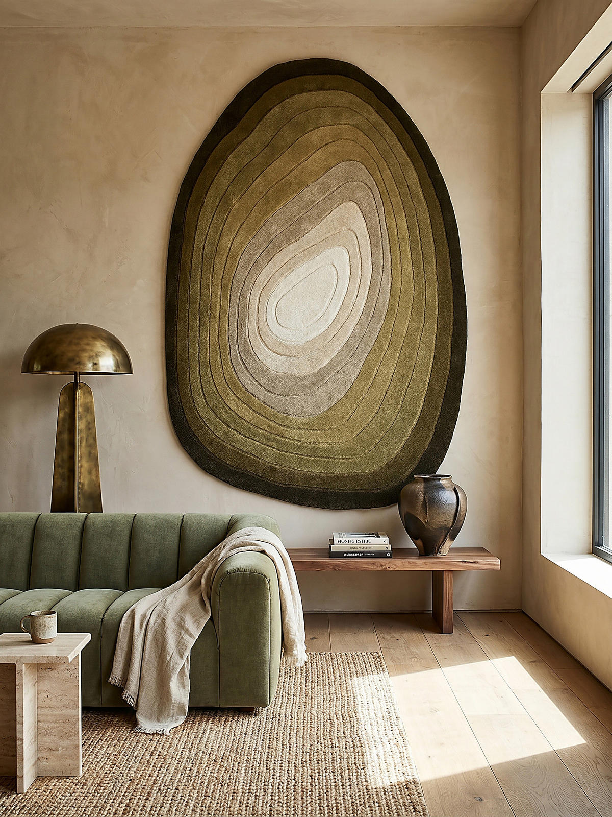 TEPPICH aus Wolle PARRET in Grün, abstrakt, 160 x 230 cm - Grün, Textil (230/160cm) - KADIMA DESIGN