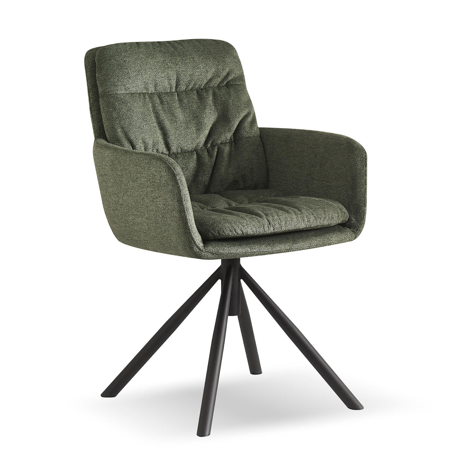 ARMLEHNSTUHL CAZAR Grün - Grün, Textil/Metall (57/90/68cm) - B&D Home