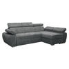 ECKSOFA Boston Mini Premium Cord 2RLC Seite: Rechts 2R+LC - Chromfarben/Grau, Holz/Textil (255/170cm) - MIRJAN24
