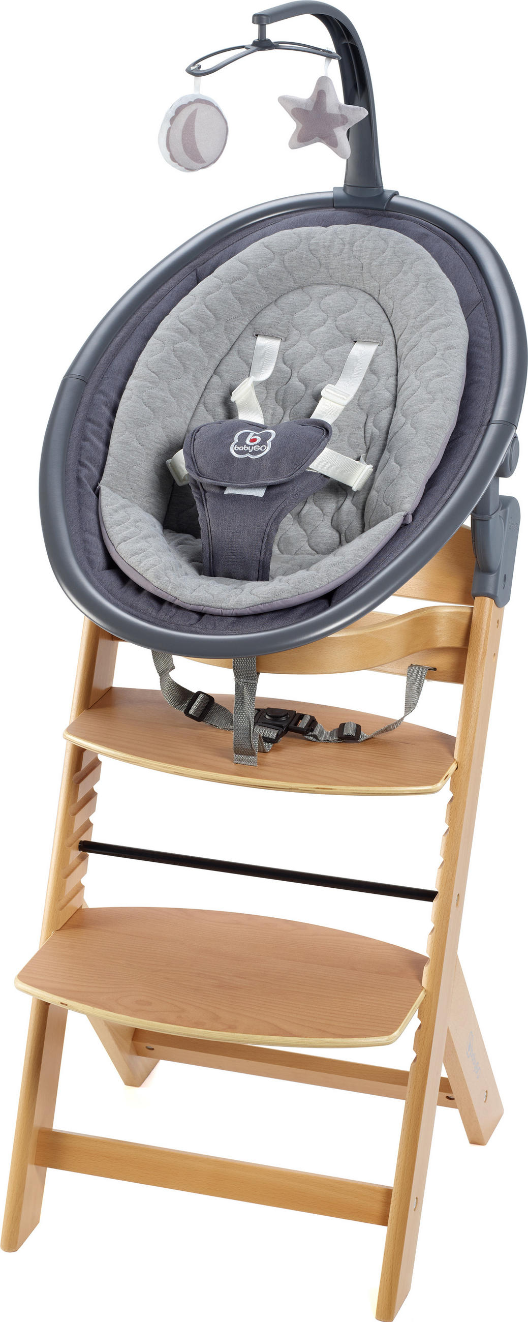 BabyGo Hochstuhl-Set Eiche 44x88x63 cm