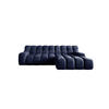 ECKSOFA CAMPILE mit modernem Design, Dunkelblau, Rechts, 297x180 cm - Dunkelblau, Holz/Textil (288/119cm) - DomoHome