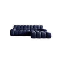 ECKSOFA CAMPILE mit modernem Design, Dunkelblau, Rechts, 297x180 cm - Dunkelblau, Holz/Textil (288/119cm) - DomoHome
