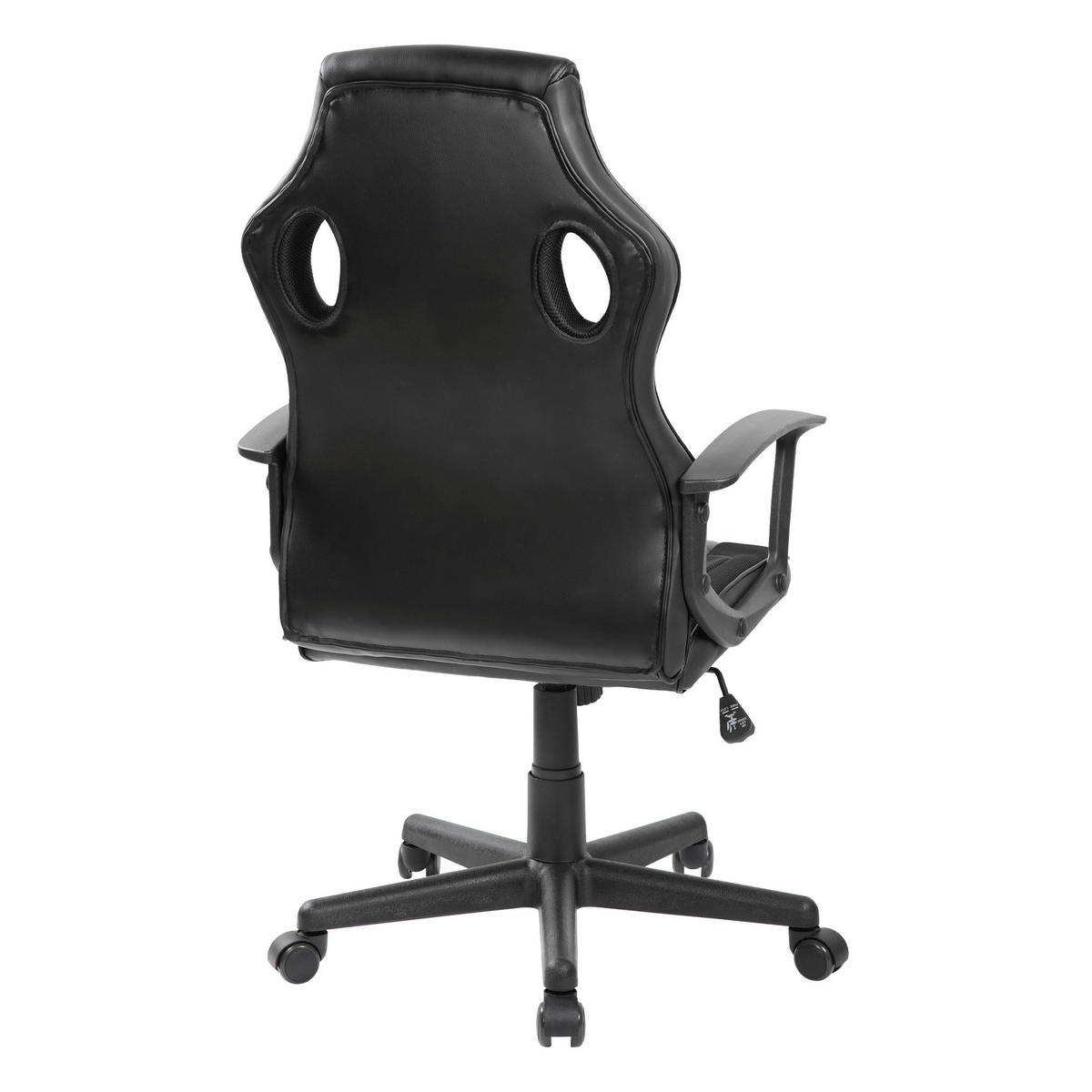 GAMING-STUHL Schwarz 61/60/106 cm - Schwarz, Textil (61/106/60cm) - Mobili Rebecca