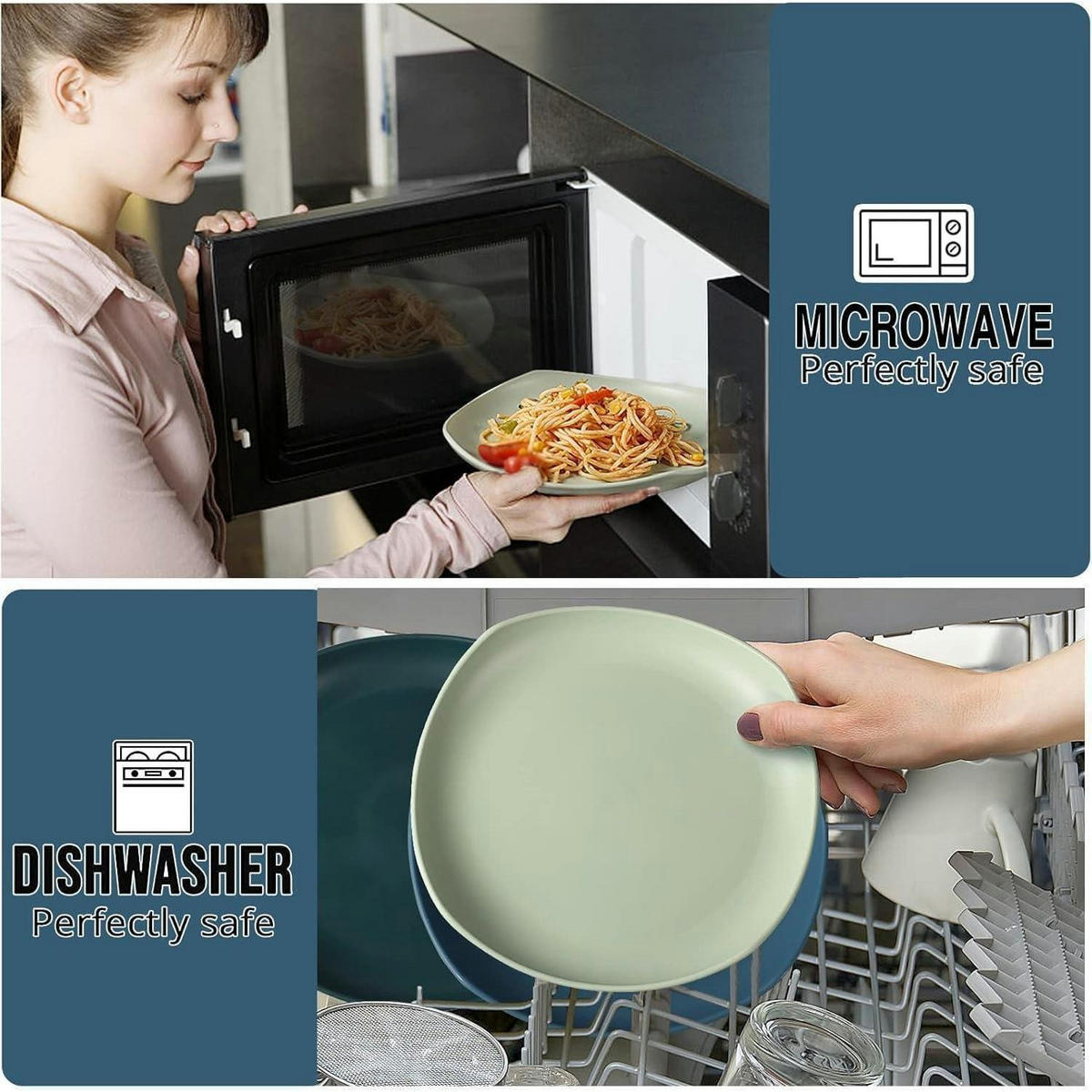 KOMBISERVICE 16-teiliges Set PP bruchfest für 4 Personen - Multicolor, Kunststoff (24/7.6/24cm)
