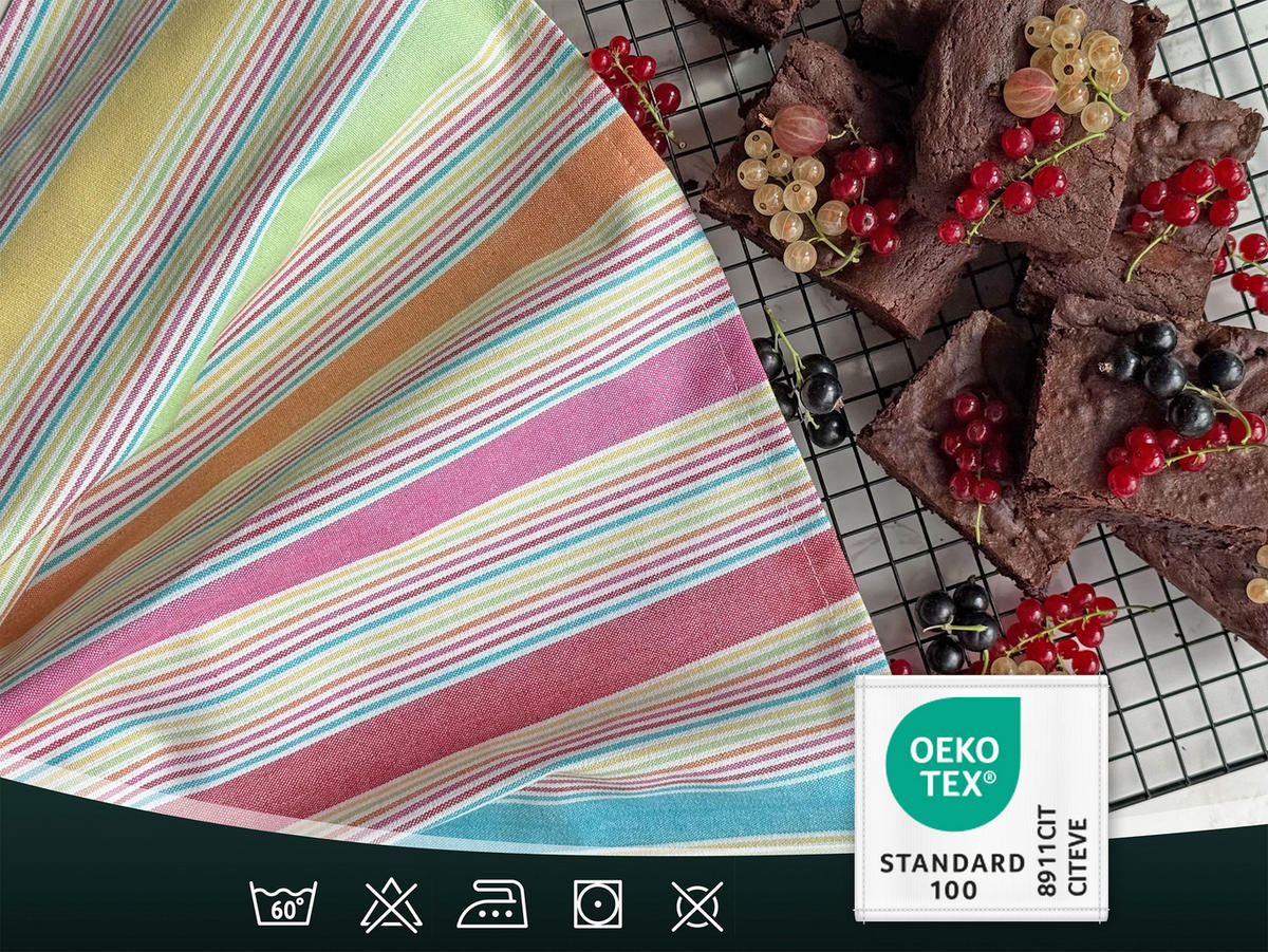 GESCHIRRTÜCHER, 5er-Set, 50x70 cm, 100% Baumwolle, bunt - Multicolor, Textil (50/70cm) - Zollner