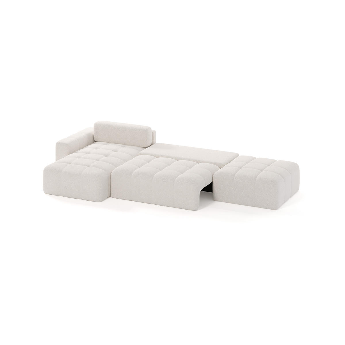 ECKSOFA RIFU LA mit Schlaffunktion, Weiß - Weiß, Textil (363/185cm) - Fedve