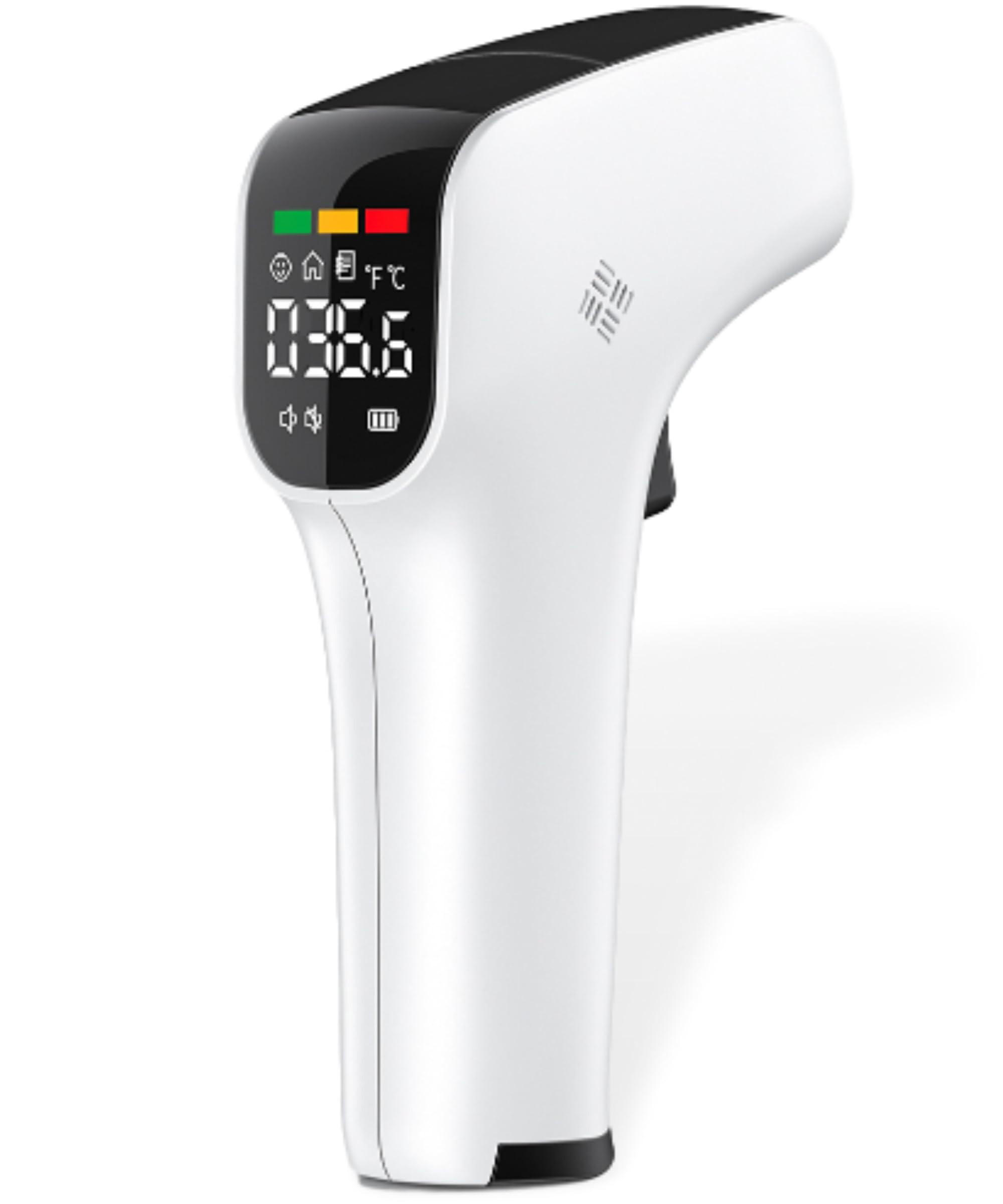 DIGITALTHERMOMETER Körper und Stirn Für Erwachsene - Weiß, Kunststoff (10/5cm)