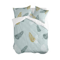 BETTBEZUG foliage mint 200x200 cm (komfortgrösse) mehrfarbig - Multicolor, Textil (200/200cm) - Happy Friday