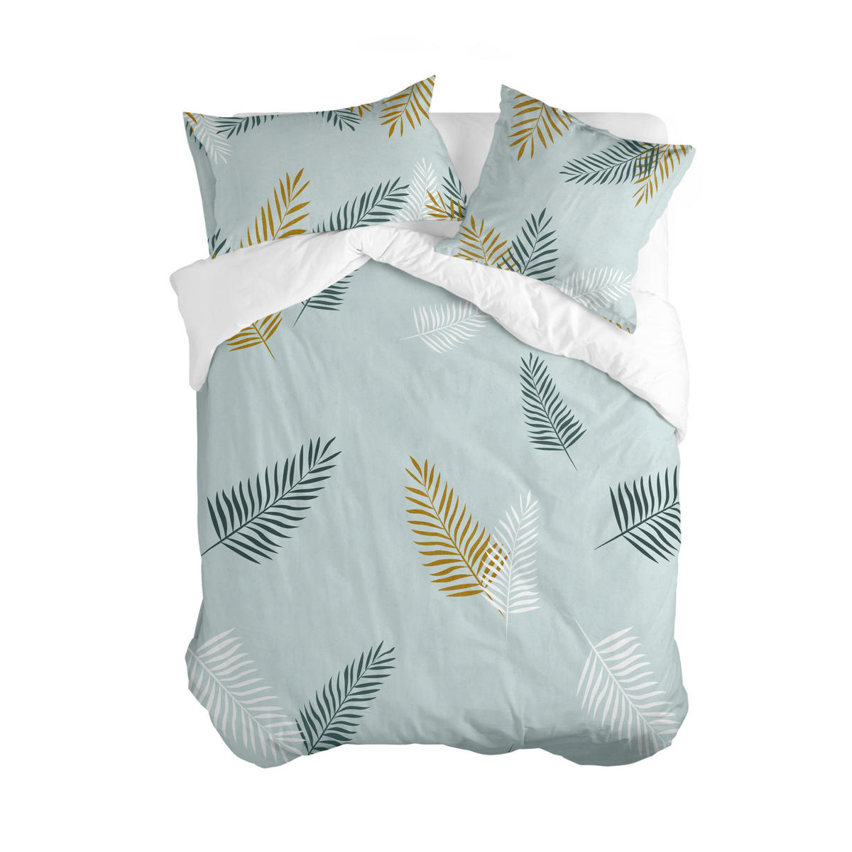 BETTBEZUG foliage mint 200x200 cm (komfortgrösse) mehrfarbig - Multicolor, Textil (200/200cm) - Happy Friday