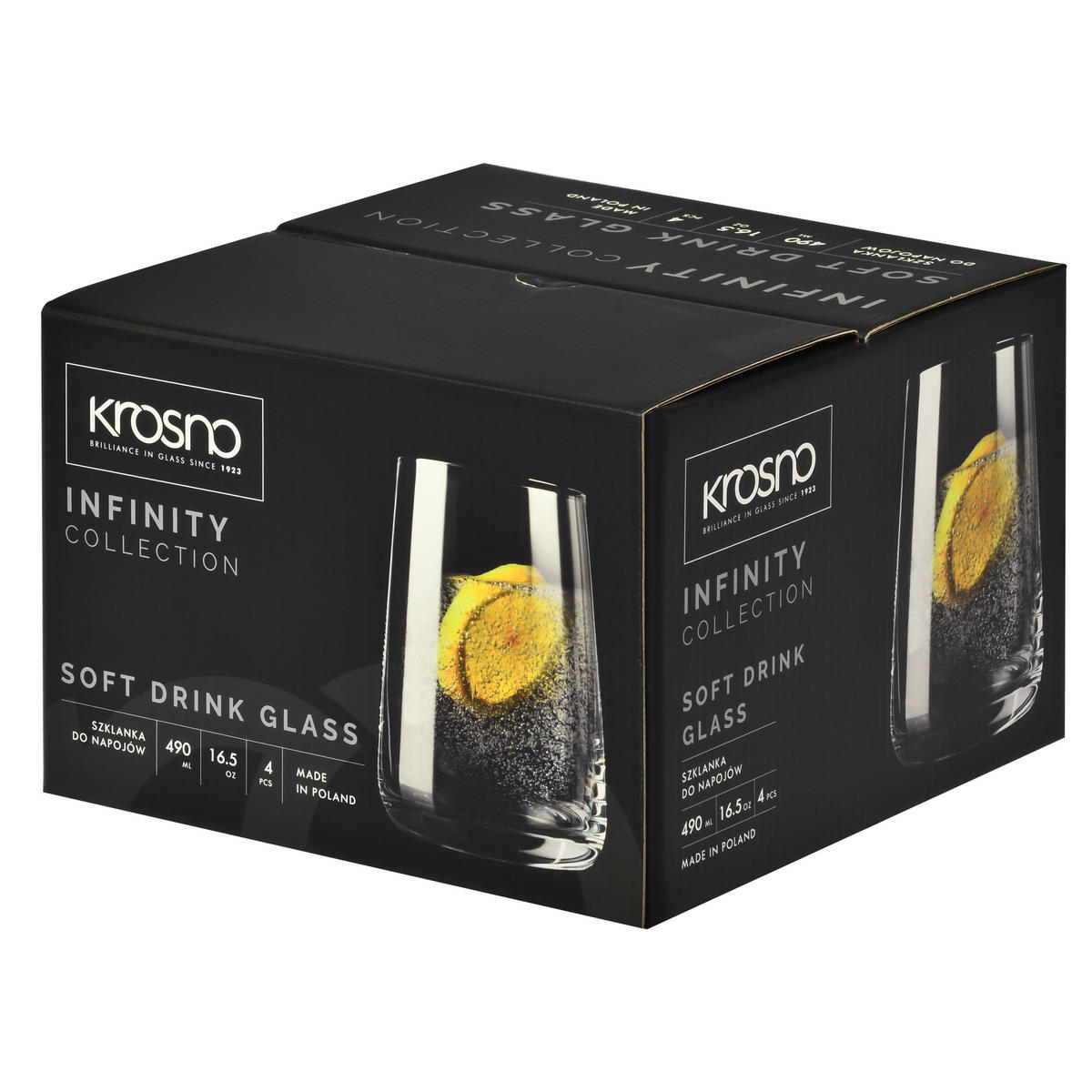 WASSERGLÄSER, 4er-Set, 490 ml - Transparent, Glas (0.49L) - Krosno Glass