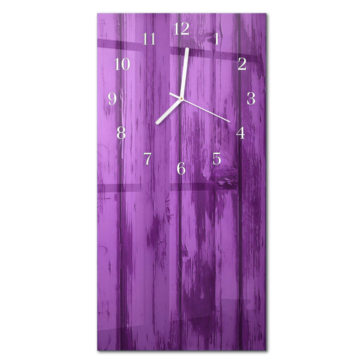 WANDUHR 30x60 cm - Wein - Lila, Glas (30/60/0.4cm) - TULUP