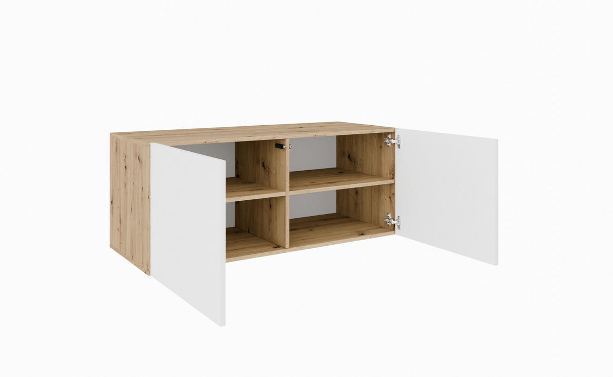 TV-SCHRANK LIO - Eiche Artisan/Weiß, Holzwerkstoff (100/41/40cm) - Meblini