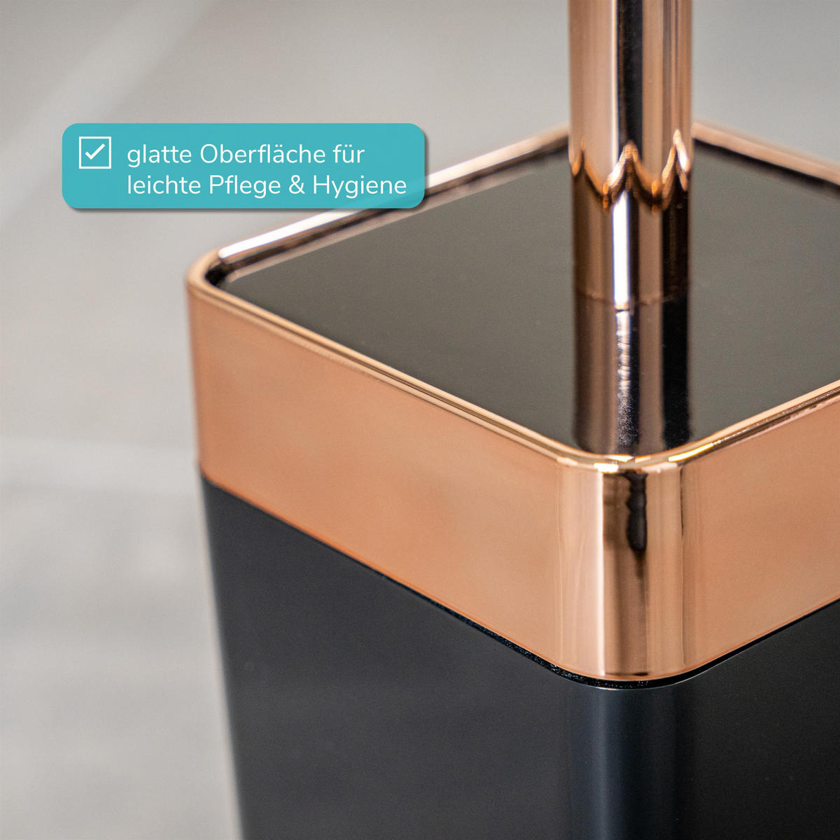 WC-GARNITUR SAVONA, schwarz - Schwarz, Kunststoff (9.5/37/9.5cm) - bremermann