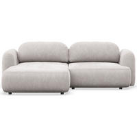 ROHOVÁ SEDAČKA Tvoya šedobéžová žinylka - černá/šedohnědá, textil/plast (267/175cm) - Selsey